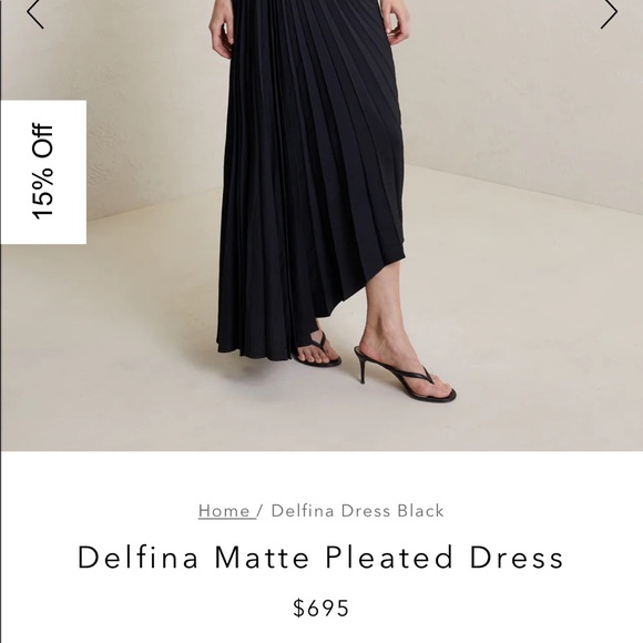 A.L.C Matte pleated Dress in. Orange. Size 2. Sold out on website. - Picture 4 of 4